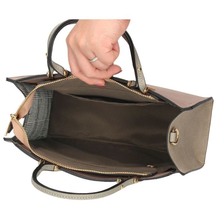 トートバッグ レディース 小さめ 通勤 通学 2WAY ショルダー ハンドバッグ 肩掛け 斜め掛け 仕切り ファスナー付き おしゃれ きれいめ 37880T ラムモード LAMBMODE