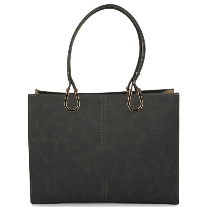 トートバッグ レディース 大きめ 通勤 通学 A4 ファスナー付き 仕切り 自立 肩掛け おしゃれ きれいめ バッグ 大容量 黒 37882T ラムモード LAMBMODE