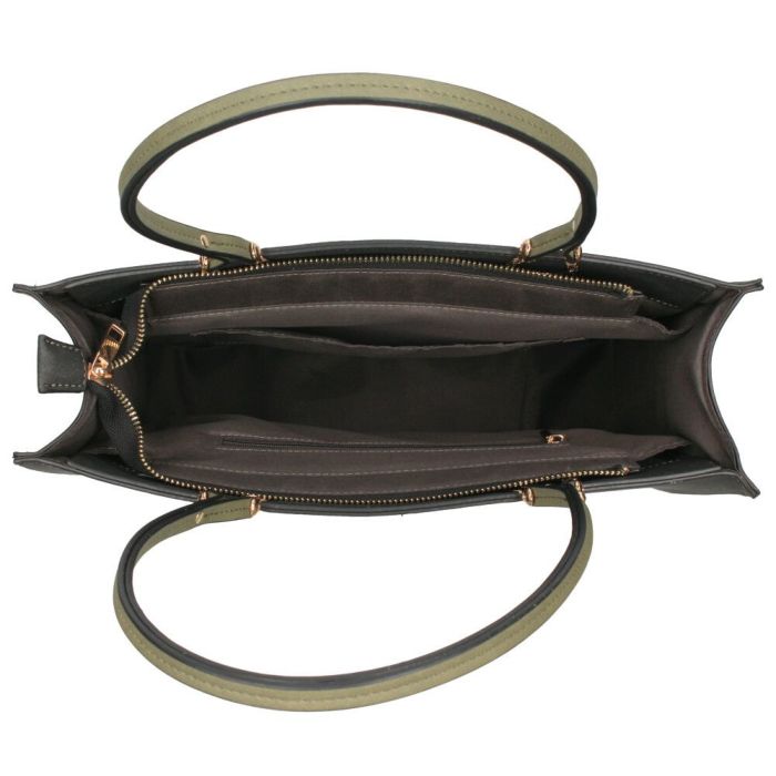 トートバッグ レディース 大きめ 通勤 通学 A4 ファスナー付き 仕切り 自立 肩掛け おしゃれ きれいめ バッグ 大容量 黒 37882T ラムモード LAMBMODE