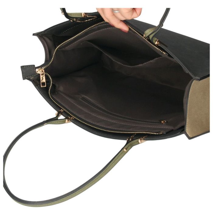 トートバッグ レディース 大きめ 通勤 通学 A4 ファスナー付き 仕切り 自立 肩掛け おしゃれ きれいめ バッグ 大容量 黒 37882T ラムモード LAMBMODE