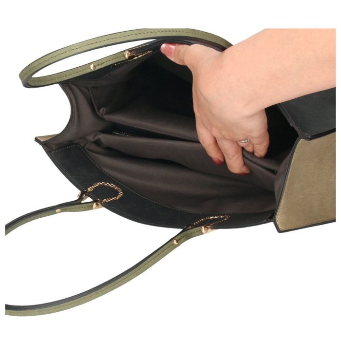 トートバッグ レディース 大きめ 通勤 通学 A4 ファスナー付き 仕切り 自立 肩掛け おしゃれ きれいめ バッグ 大容量 黒 37882T ラムモード LAMBMODE