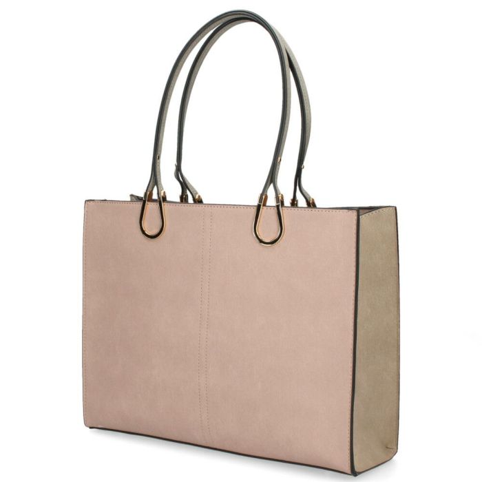 トートバッグ レディース 大きめ 通勤 通学 A4 ファスナー付き 仕切り 自立 肩掛け おしゃれ きれいめ バッグ 大容量 黒 37882T ラムモード LAMBMODE