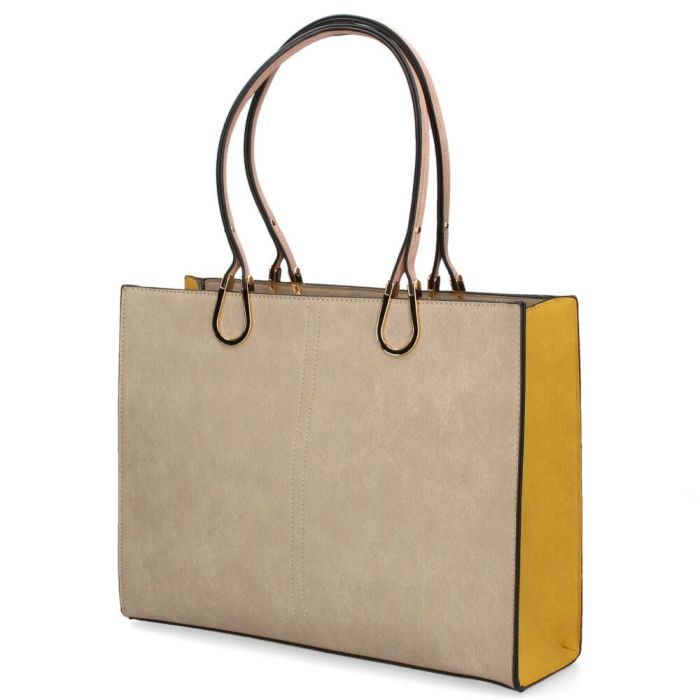 トートバッグ レディース 大きめ 通勤 通学 A4 ファスナー付き 仕切り 自立 肩掛け おしゃれ きれいめ バッグ 大容量 黒 37882T ラムモード LAMBMODE