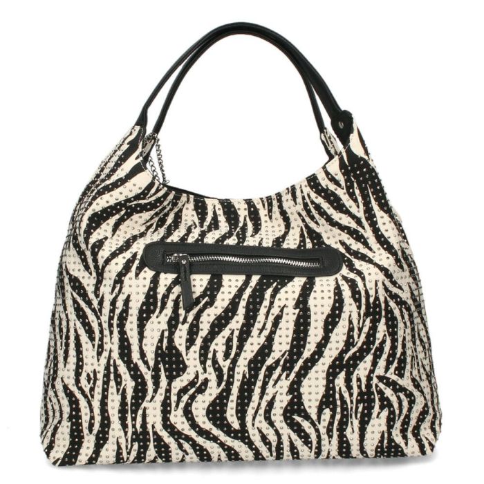 トートバッグ レディース 通勤 A4 肩掛け 大容量 通学 旅行 ブラック 黒 おしゃれ かわいい ラインストーン スタッズ ゼブラ柄 ドット柄 LAMB MODE ラムモード バルーントートバッグ 38130