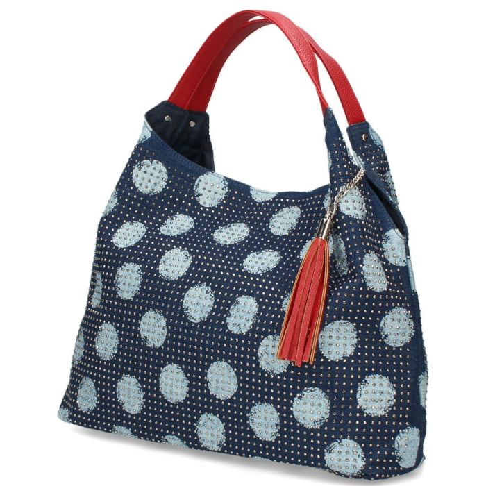 トートバッグ レディース 通勤 A4 肩掛け 大容量 通学 旅行 ブラック 黒 おしゃれ かわいい ラインストーン スタッズ ゼブラ柄 ドット柄 LAMB MODE ラムモード バルーントートバッグ 38130