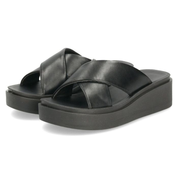 サンダル レディース 厚底 クロスベルト 歩きやすい つっかけ 夏 きれいめ カジュアル シンプル 黒 ブラック シルバー Parade パレード 45109