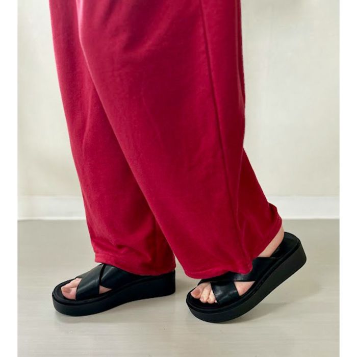 サンダル レディース 厚底 クロスベルト 歩きやすい つっかけ 夏 きれいめ カジュアル シンプル 黒 ブラック シルバー Parade パレード 45109