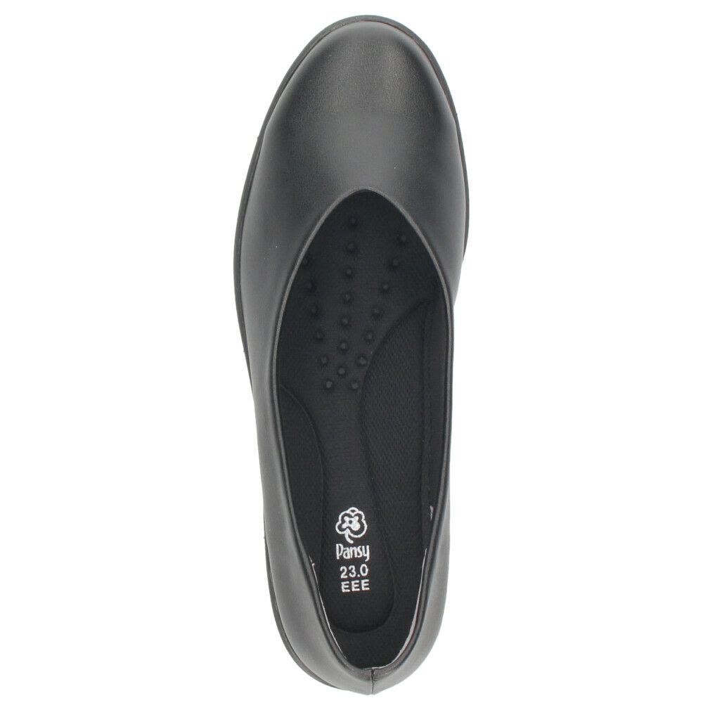 パンプス レディース 靴 Vカット 黒 ブラック オフィスシューズ 軽量 疲れにくい 3E 幅広 日本製 ビジネス ウェッジソール 抗菌防臭加工 パンジー 4078 PANSY パンジーオフィス