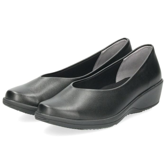 パンプス レディース 靴 Vカット 黒 ブラック オフィスシューズ 軽量 疲れにくい 3E 幅広 日本製 ビジネス ウェッジソール 抗菌防臭加工 パンジー 4078 PANSY パンジーオフィス