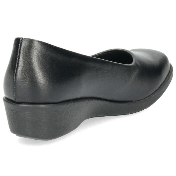 パンプス レディース 靴 黒 ブラック オフィスシューズ 軽量 疲れにくい 3E 日本製 ビジネス ウェッジソール ストラップ 抗菌防臭加工 パンジー 4072 4073 PANSY パンジーオフィス スクエアトゥ