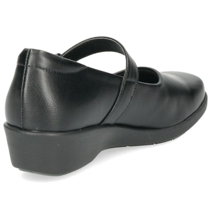 パンプス レディース 靴 黒 ブラック オフィスシューズ 軽量 疲れにくい 3E 日本製 ビジネス ウェッジソール ストラップ 抗菌防臭加工 パンジー 4072 4073 PANSY パンジーオフィス スクエアトゥ