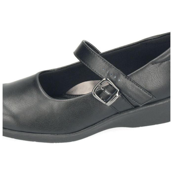 パンプス レディース 靴 黒 ブラック オフィスシューズ 軽量 疲れにくい 3E 日本製 ビジネス ウェッジソール ストラップ 抗菌防臭加工 パンジー 4072 4073 PANSY パンジーオフィス スクエアトゥ