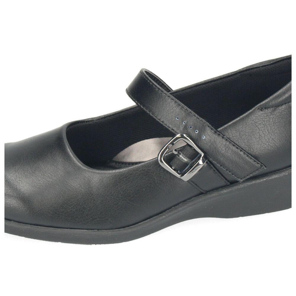 パンプス レディース 靴 黒 ブラック オフィスシューズ 軽量 疲れにくい 3E 日本製 ビジネス ウェッジソール ストラップ 抗菌防臭加工 パンジー 4072 4073 PANSY パンジーオフィス スクエアトゥ