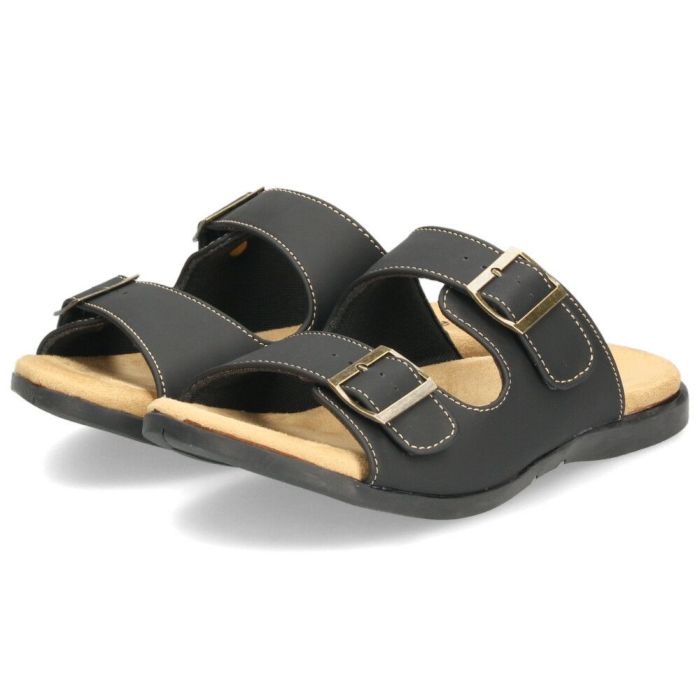 コンフォートサンダル メンズ 靴 2本ベルト 歩きやすい サンダル 合皮 カジュアル シンプル ブラック ダークブラウン パレード 56101 Parade