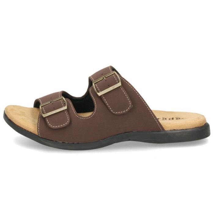 コンフォートサンダル メンズ 靴 2本ベルト 歩きやすい サンダル 合皮 カジュアル シンプル ブラック ダークブラウン パレード 56101 Parade