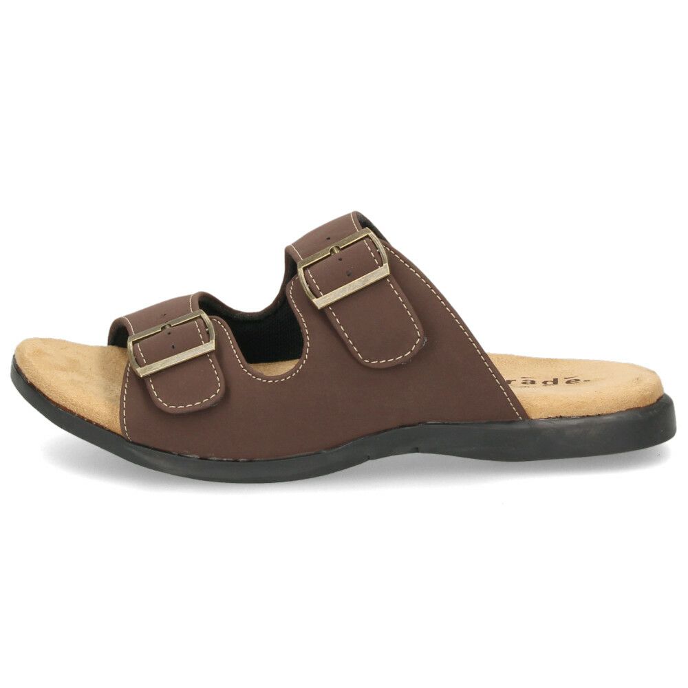 コンフォートサンダル メンズ 靴 2本ベルト 歩きやすい サンダル 合皮 カジュアル シンプル ブラック ダークブラウン パレード 56101 Parade