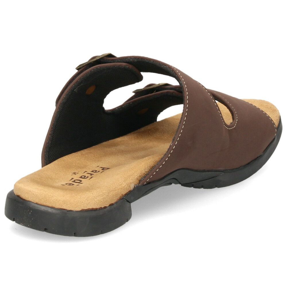 コンフォートサンダル メンズ 靴 2本ベルト 歩きやすい サンダル 合皮 カジュアル シンプル ブラック ダークブラウン パレード 56101 Parade