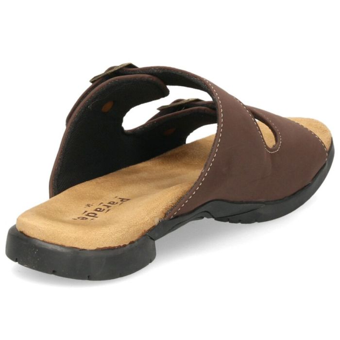 コンフォートサンダル メンズ 靴 2本ベルト 歩きやすい サンダル 合皮 カジュアル シンプル ブラック ダークブラウン パレード 56101 Parade