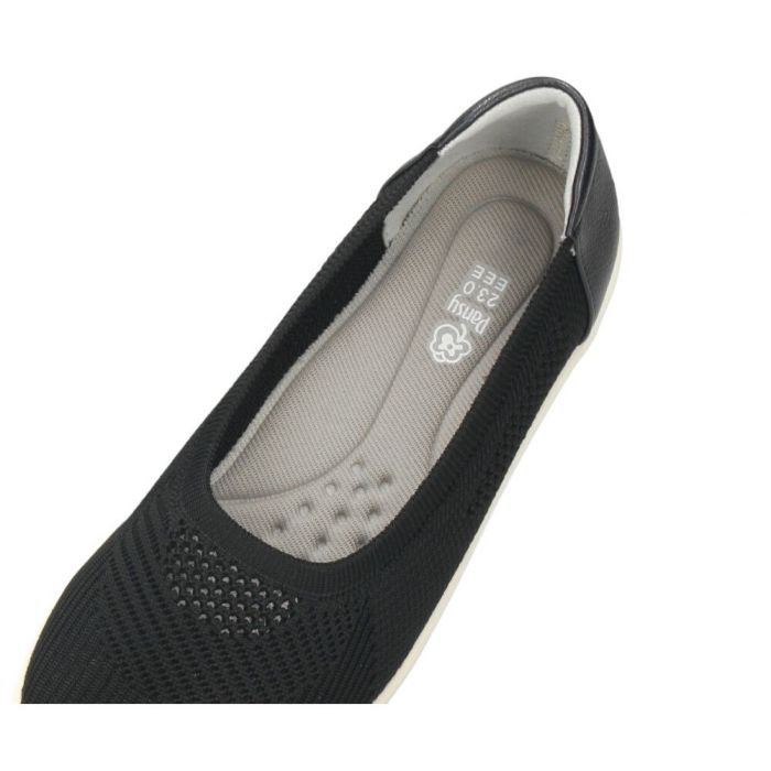 パンプス レディース 痛くない 柔らかい 軽量 ニットパンプス 幅広 ゆったり 履きやすい 歩きやすい 抗菌 防臭 メッシュ スリッポン 黒 ブラック PANSY パンジー 4304 