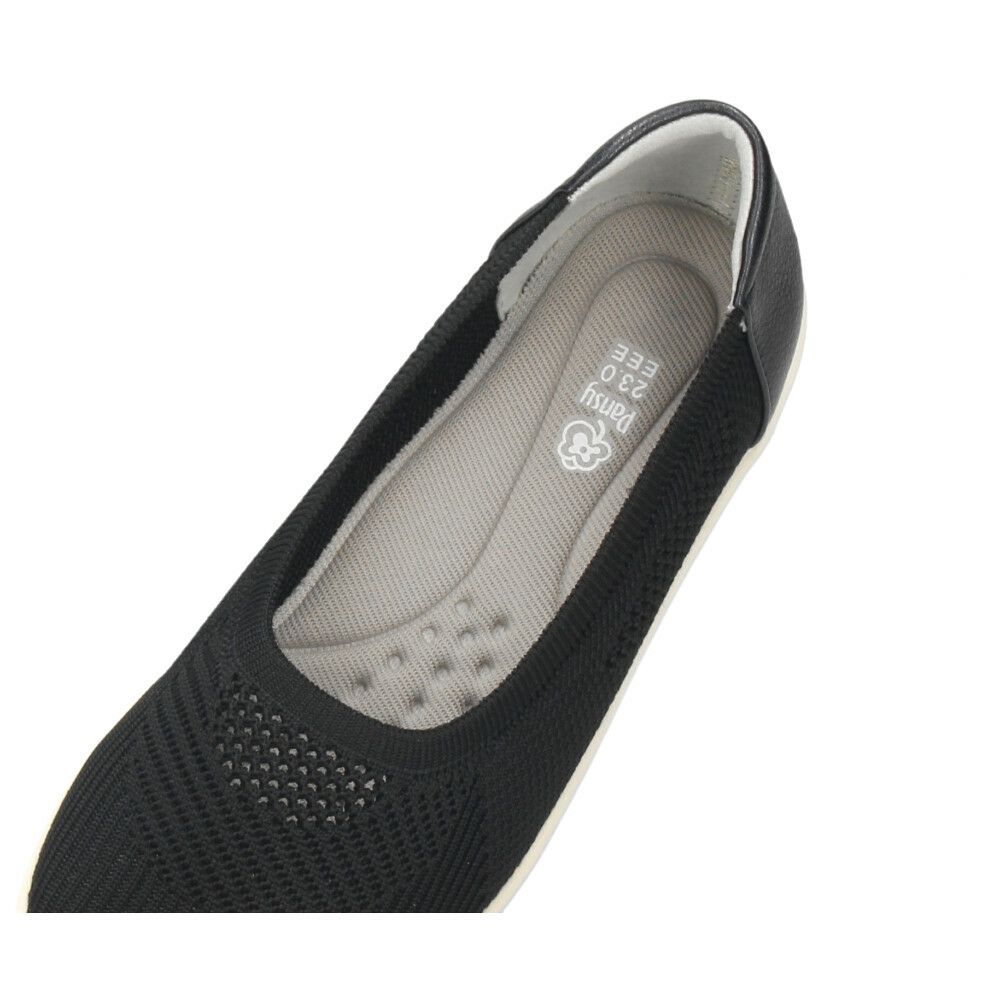 パンプス レディース 痛くない 柔らかい 軽量 ニットパンプス 幅広 ゆったり 履きやすい 歩きやすい 抗菌 防臭 メッシュ スリッポン 黒 ブラック PANSY パンジー 4304 