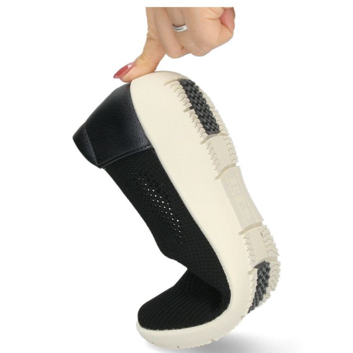 パンプス レディース 痛くない 柔らかい 軽量 ニットパンプス 幅広 ゆったり 履きやすい 歩きやすい 抗菌 防臭 メッシュ スリッポン 黒 ブラック PANSY パンジー 4304 