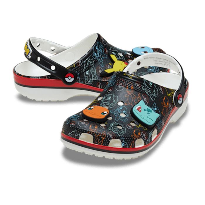 クロックス ポケモン クラシッククロッグ crocs 211343 POKEMON CLASSIC メンズ キャラクター サンダル 軽量 柔軟 快適 大人 黒 カジュアル