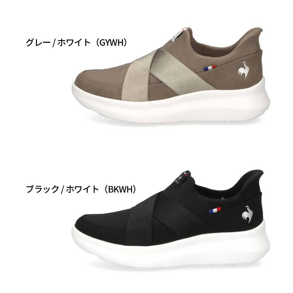 スリッポン レディース スニーカー LCS マルヌ ダブルベルトスリッポン SI ルコック ルコックスポルティフ さっと履ける NEXTEP 消臭 軽量 LECOQ le coq sportif LU5SSN21LZ