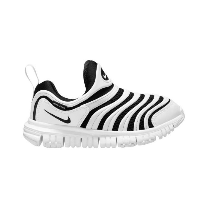 ナイキ キッズ ジュニア スニーカー 男の子 女の子 スリッポン シューズ NIKE ダイナモ フリー BR PS IB7245-100 ホワイト ブラック 子供 靴 履きやすい 白 黒