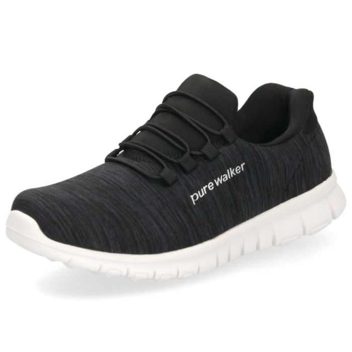 スリッポン レディース スニーカー 履きやすい 疲れない ウォーキング 仕事 運動 ハンズフリー シューズ ゴム紐 黒 白 ピュアウォーカー 靴 pure walker PW1501