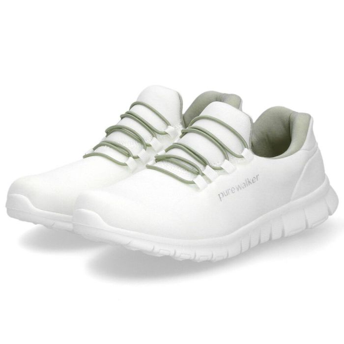 スリッポン レディース スニーカー 履きやすい 疲れない ウォーキング 仕事 運動 ハンズフリー シューズ ゴム紐 黒 白 ピュアウォーカー 靴 pure walker PW1501