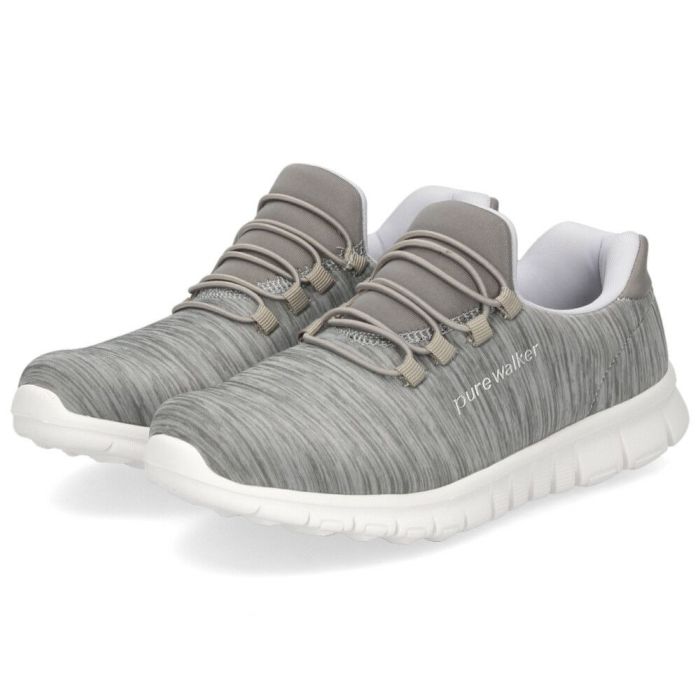 スリッポン レディース スニーカー 履きやすい 疲れない ウォーキング 仕事 運動 ハンズフリー シューズ ゴム紐 黒 白 ピュアウォーカー 靴 pure walker PW1501