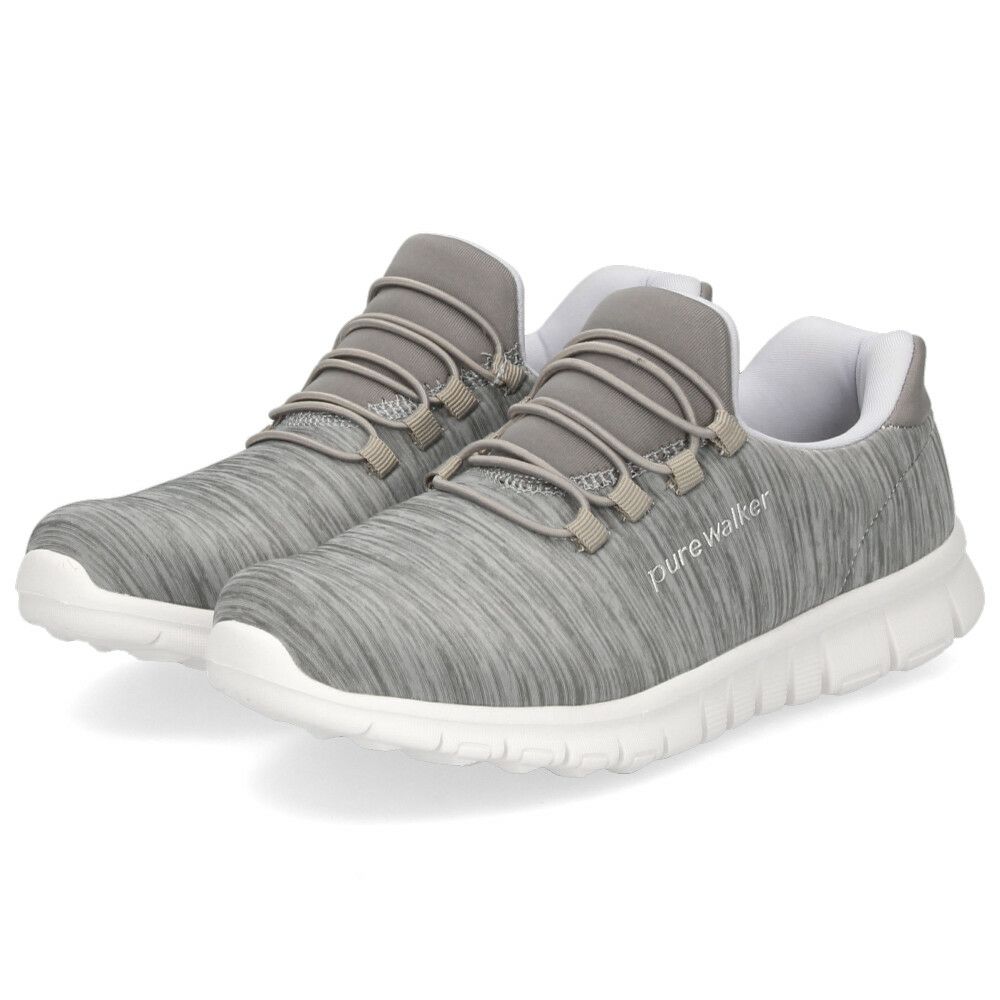 スリッポン レディース スニーカー 履きやすい 疲れない ウォーキング 仕事 運動 ハンズフリー シューズ ゴム紐 黒 白 ピュアウォーカー 靴 pure walker PW1501