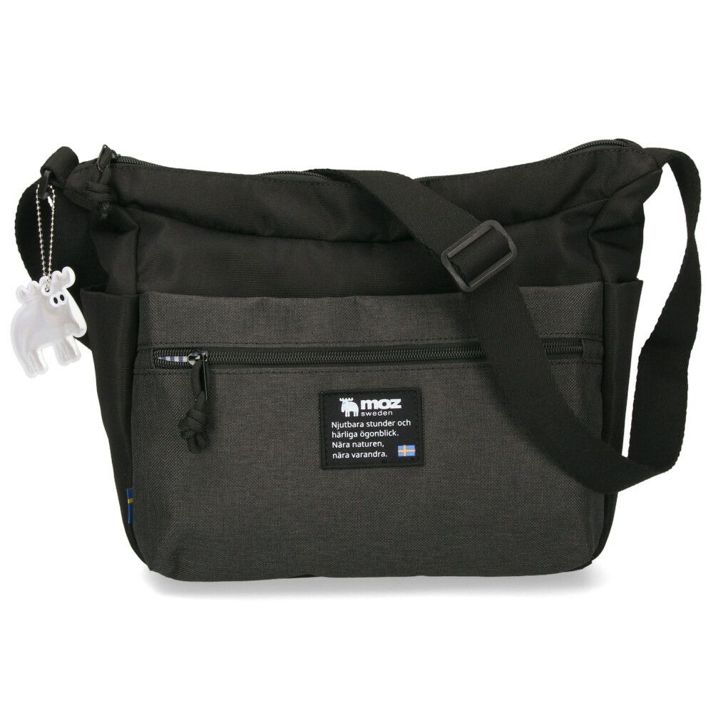 モズ ショルダーバッグ レディース メンズ ユニセックス 斜めがけ 軽量 仕事 旅行 大人 ポケット 多収納 かわいい コンパクト 通勤 カバン 黒 ブラック moz ZZEI28