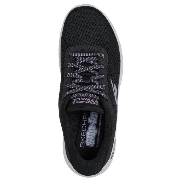 スケッチャーズ スリップインズ レディース スニーカー 黒 厚底 スリッポン ハンズフリー 靴 SKECHERS Slip-ins ゴーウォーク フレックス 125516 ゴム紐 ノーマル幅