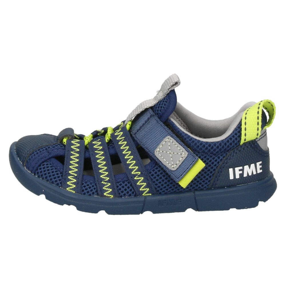 イフミー ウォーター サンダル キッズ ウォーターシューズ 子ども 両ベルト ベルクロ 子ども靴 水陸両用 水遊び プール 運動靴 ブラック 黒 IFME 20-5318