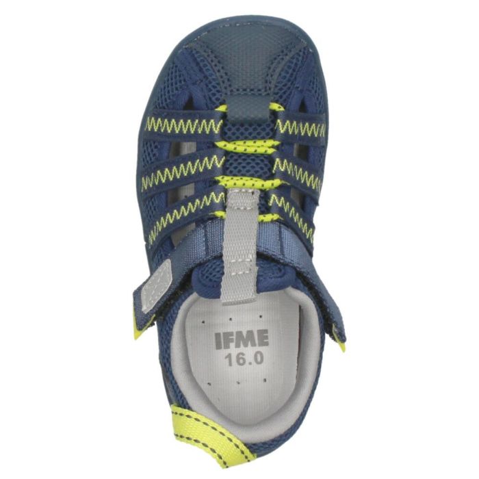 イフミー ウォーター サンダル キッズ ウォーターシューズ 子ども 両ベルト ベルクロ 子ども靴 水陸両用 水遊び プール 運動靴 ブラック 黒 IFME 20-5318