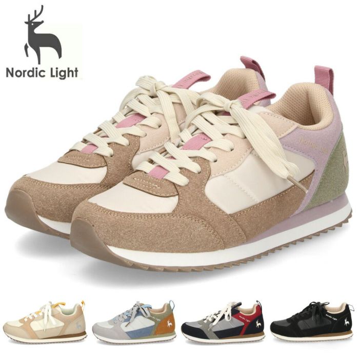 スニーカー レディース きれいめ 軽量 黒 ブラック ローカット 通勤 通学 シンプル かわいい おしゃれ 北欧 歩きやすい ノルディックライト 靴 Nordic Light NL0040F