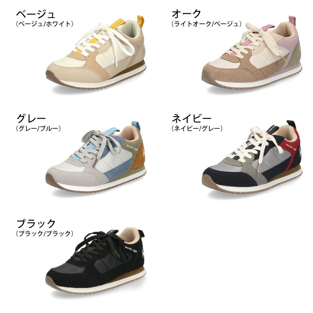 スニーカー レディース きれいめ 軽量 黒 ブラック ローカット 通勤 通学 シンプル かわいい おしゃれ 北欧 歩きやすい ノルディックライト 靴 Nordic Light NL0040F