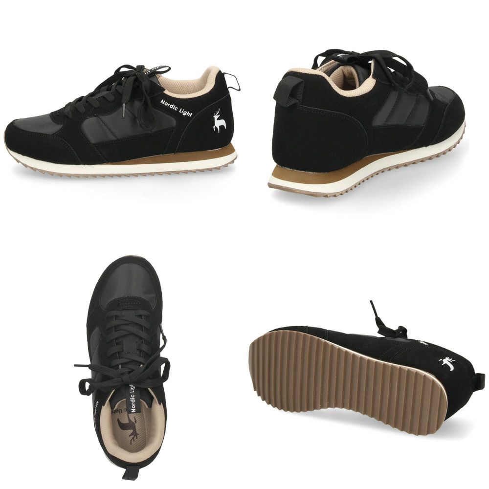 スニーカー レディース きれいめ 軽量 黒 ブラック ローカット 通勤 通学 シンプル かわいい おしゃれ 北欧 歩きやすい ノルディックライト 靴 Nordic Light NL0040F