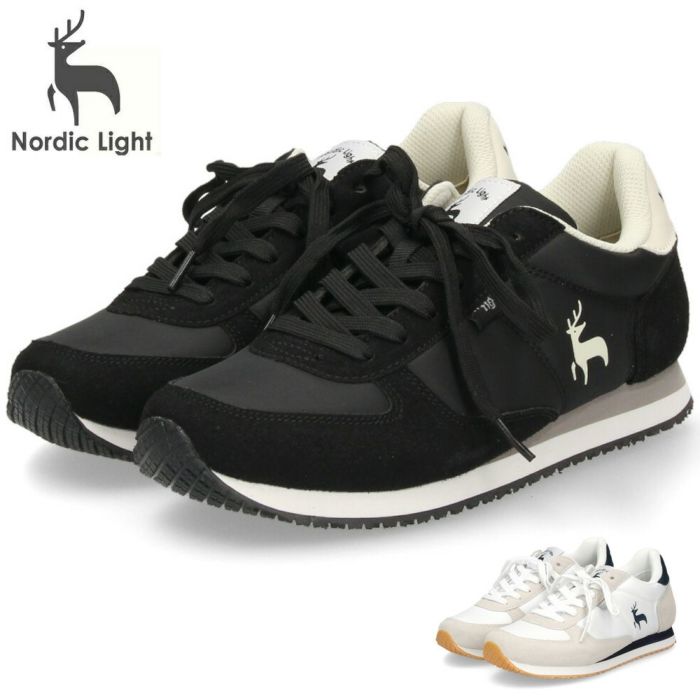 スニーカー レディース 白 黒 軽い 軽量 きれいめ カジュアル シンプル ローカット 通勤 通学 かわいい 北欧 歩きやすい ノルディックライト 靴 Nordic Light NL0082F