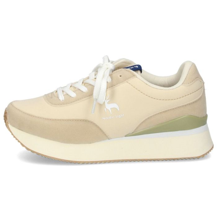 スニーカー レディース 厚底 ローカット ノルディックライト Nordic Light 0104 カジュアル 靴 シンプル 軽量 おしゃれ 黒 ブラック ベージュ