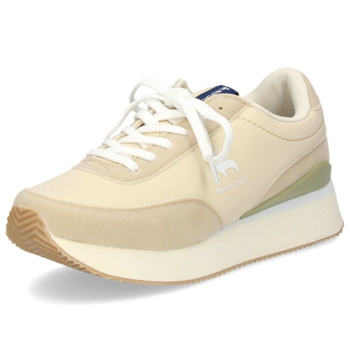 スニーカー レディース 厚底 ローカット ノルディックライト Nordic Light 0104 カジュアル 靴 シンプル 軽量 おしゃれ 黒 ブラック ベージュ