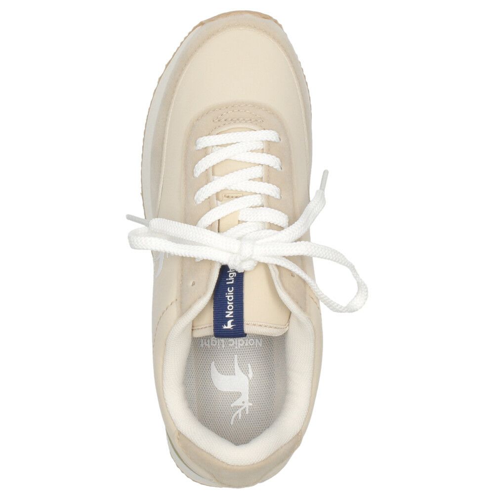 スニーカー レディース 厚底 ローカット ノルディックライト Nordic Light 0104 カジュアル 靴 シンプル 軽量 おしゃれ 黒 ブラック ベージュ