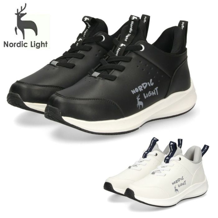 スニーカー レディース スリッポン すぽっと履ける 靴 紐ゴム 軽量 厚底 カジュアル シンプル 歩きやすい ノルディックライト Nordic Light NL0112F