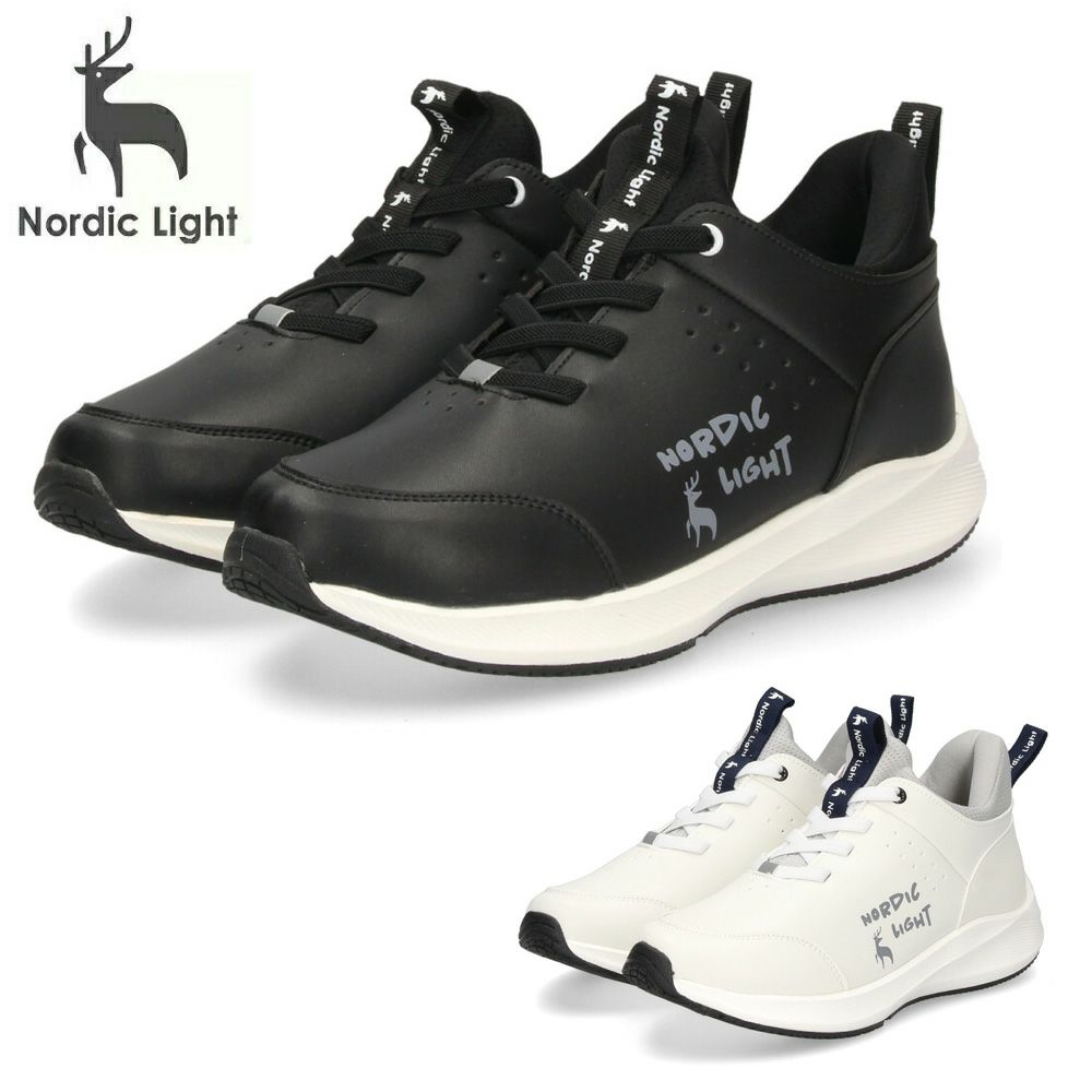 スニーカー レディース スリッポン すぽっと履ける 靴 紐ゴム 軽量 厚底 カジュアル シンプル 歩きやすい ノルディックライト Nordic Light NL0112F