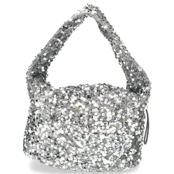 ハンドバッグ レディース スパンコール 黒 ブラック シルバー トートバッグ 鞄 小さめ キラキラ グリームサプライ gream supply 4038 結婚式 上品 大人 きれいめ おしゃれ パーティー