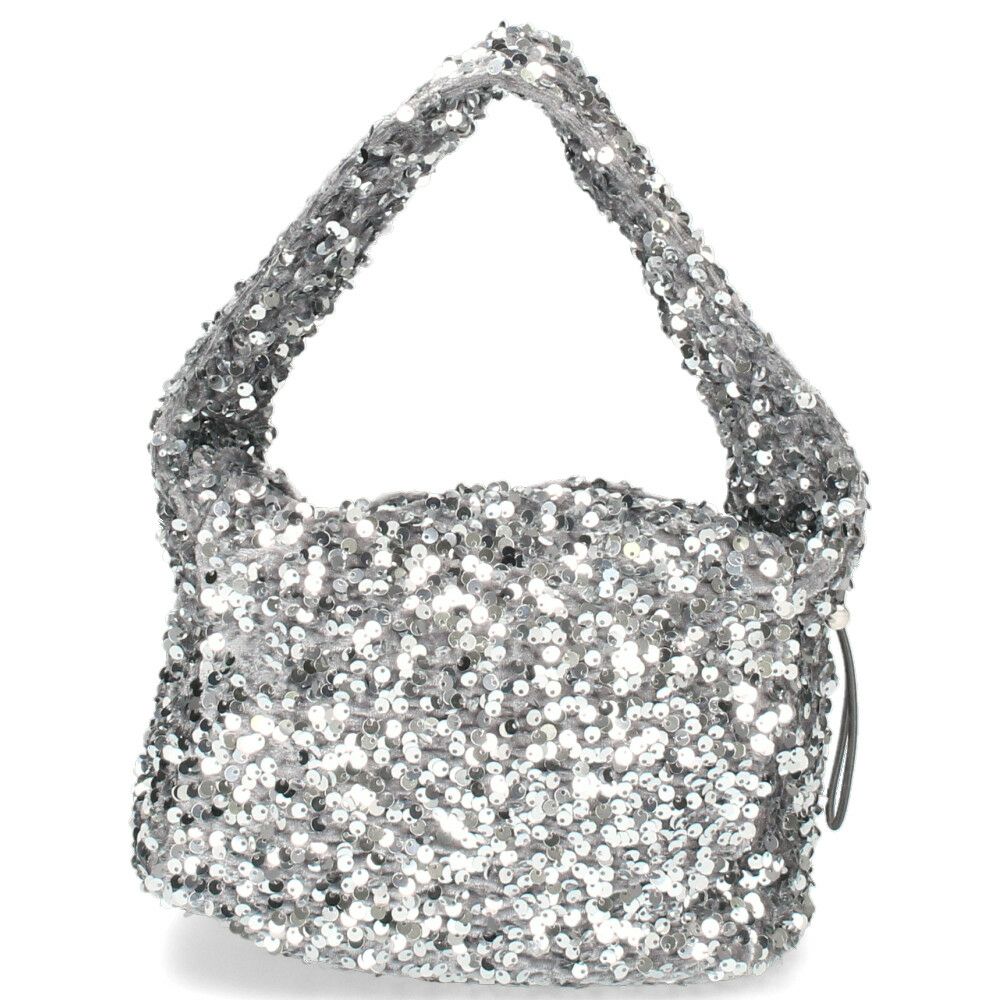 ハンドバッグ レディース スパンコール 黒 ブラック シルバー トートバッグ 鞄 小さめ キラキラ グリームサプライ gream supply 4038 結婚式 上品 大人 きれいめ おしゃれ パーティー