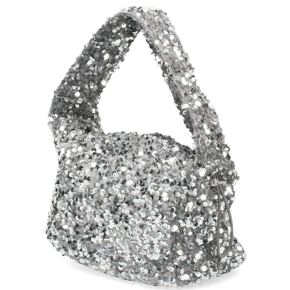 ハンドバッグ レディース スパンコール 黒 ブラック シルバー トートバッグ 鞄 小さめ キラキラ グリームサプライ gream supply 4038 結婚式 上品 大人 きれいめ おしゃれ パーティー