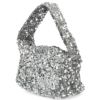 ハンドバッグ レディース スパンコール 黒 ブラック シルバー トートバッグ 鞄 小さめ キラキラ グリームサプライ gream supply 4038 結婚式 上品 大人 きれいめ おしゃれ パーティー