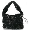 ハンドバッグ レディース スパンコール 黒 ブラック シルバー トートバッグ 鞄 小さめ キラキラ グリームサプライ gream supply 4038 結婚式 上品 大人 きれいめ おしゃれ パーティー